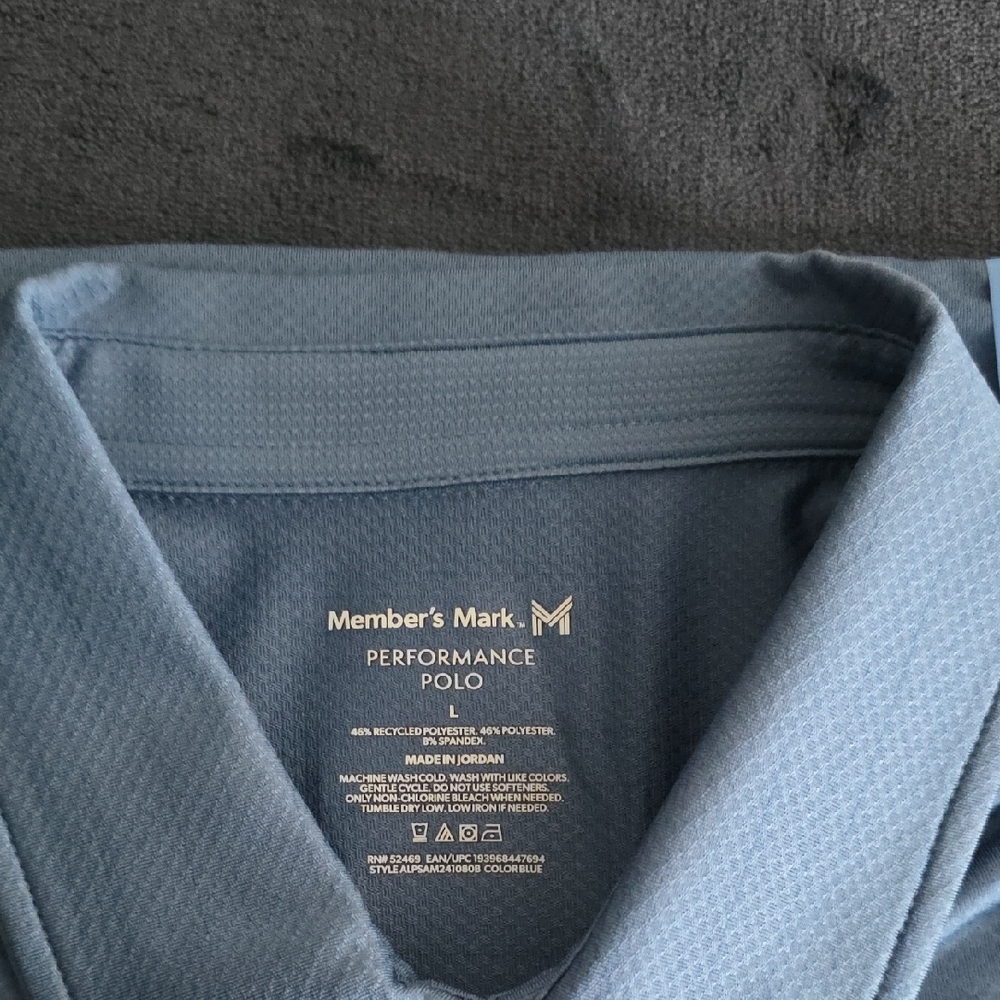 Member's Mark Light Blue Performance Polo - Picture 4 of 4